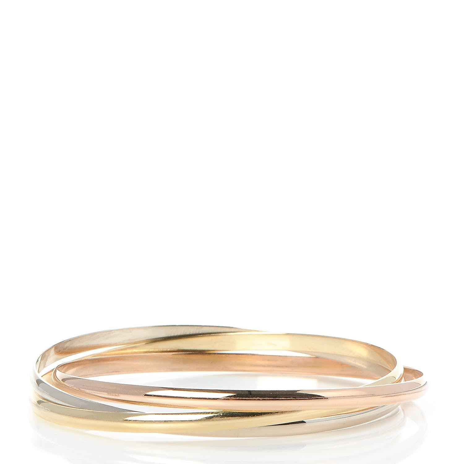 Cartier 18K Pink Yellow White Gold Trinity Bangle 64 3 of 9