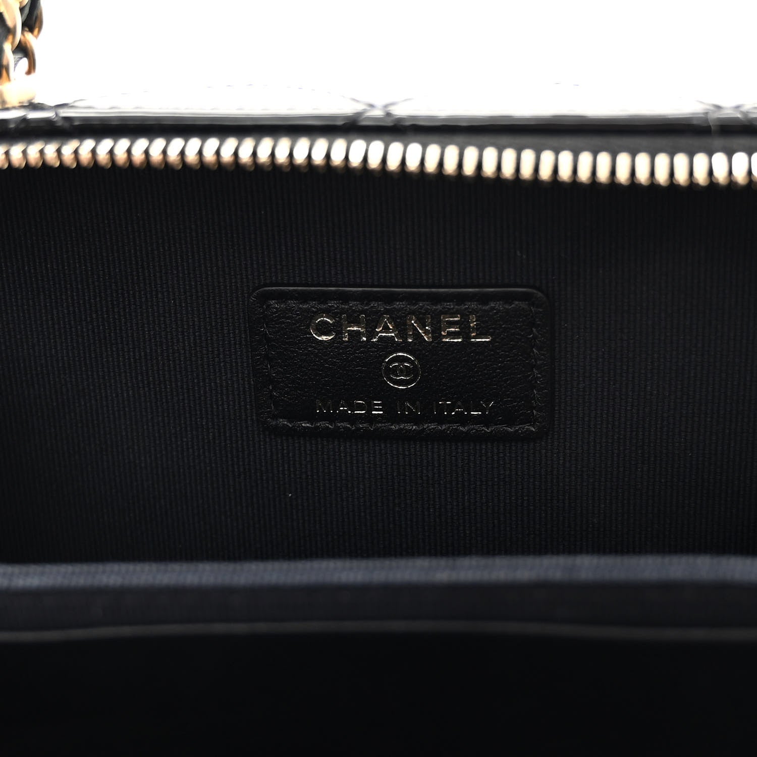 Chanel Patent Quilted Mini Pick Me Up Vanity Case Black 4 of 10