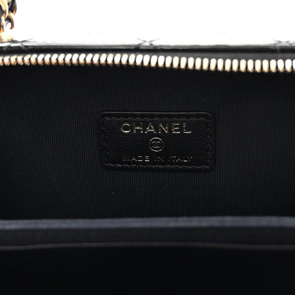 Chanel Patent Quilted Mini Pick Me Up Vanity Case Black 4 of 10
