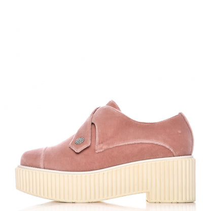 Chanel Velvet Mocassin Loafers 38 Rose 1 of 9