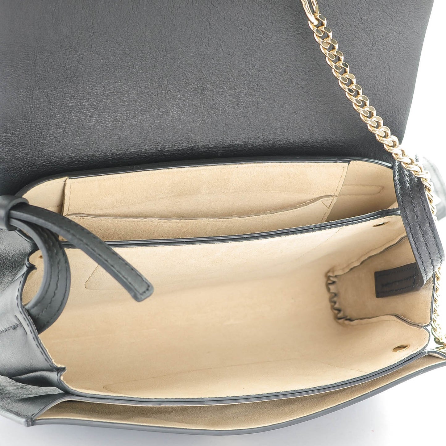 Suede Calfskin Small Faye Shoulder Bag Black