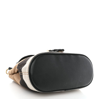 Burberry Mega Check Grainy Calfskin Small Gowan Messenger Bag Black 4 of 11