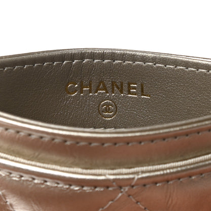Chanel Metallic Aged Calfskin Quilted Reissue Card Holder Gold 6 of 9