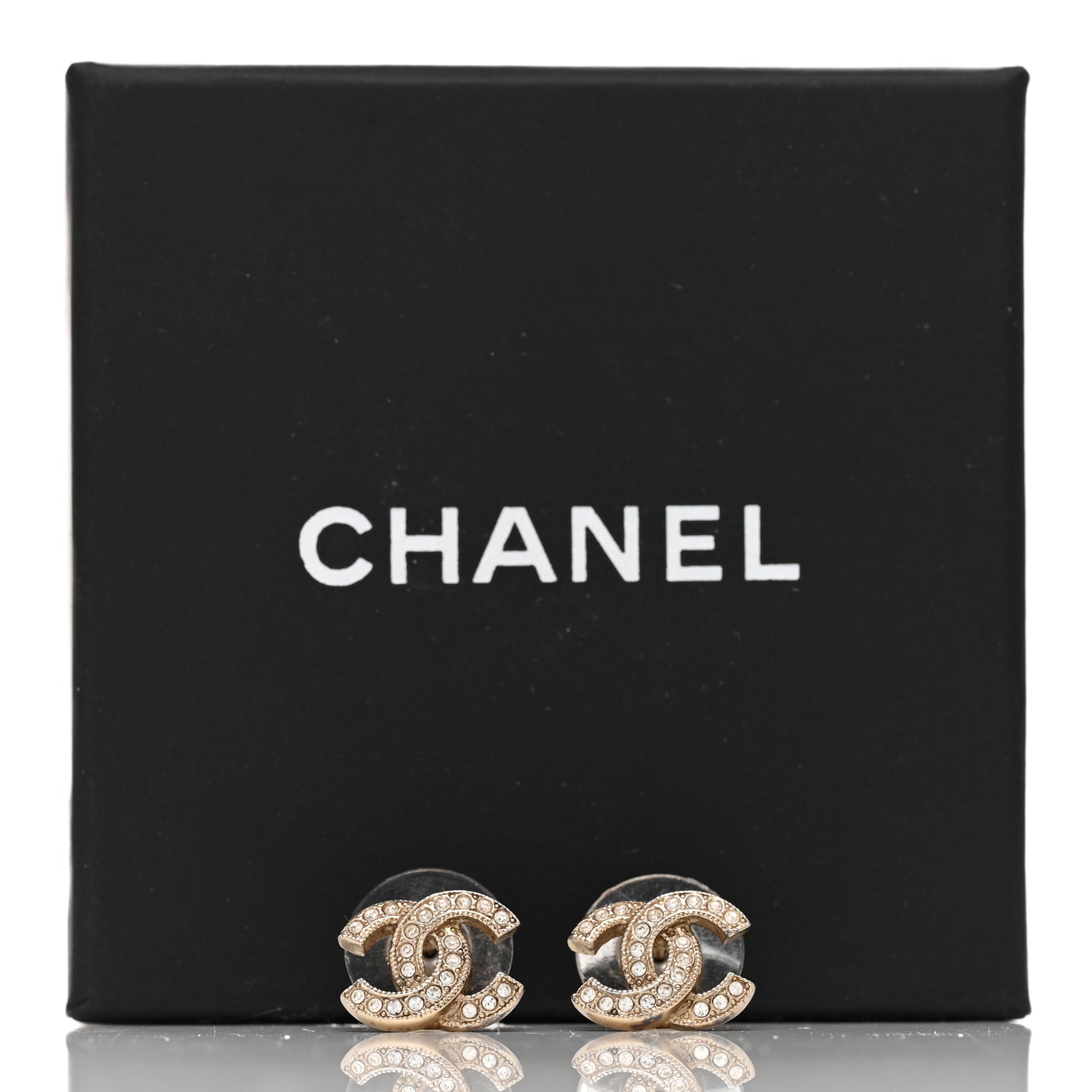 Crystal CC Earrings Gold