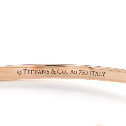 Tiffany 18K Rose Gold Narrow T T1 Hinged Bangle Bracelet 4 of 4