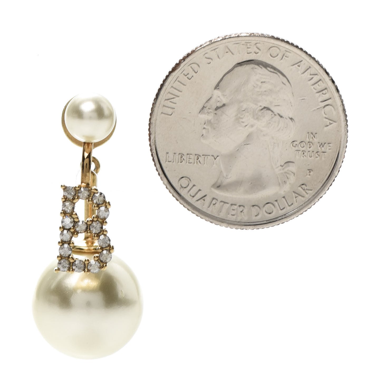 Crystal Pearl My ABCDior B Tribale Earring Gold