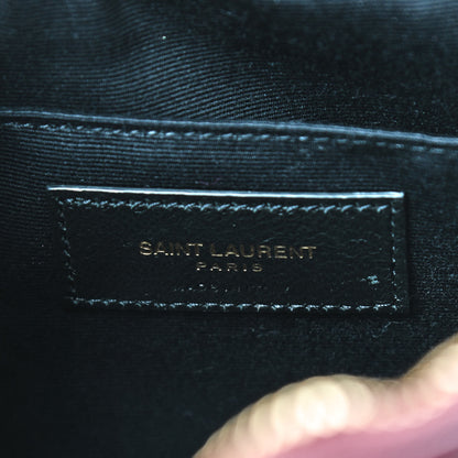 Saint Laurent Calfskin Matelasse Monogram Lou Camera Bag Dark Legion Red 8 of 9
