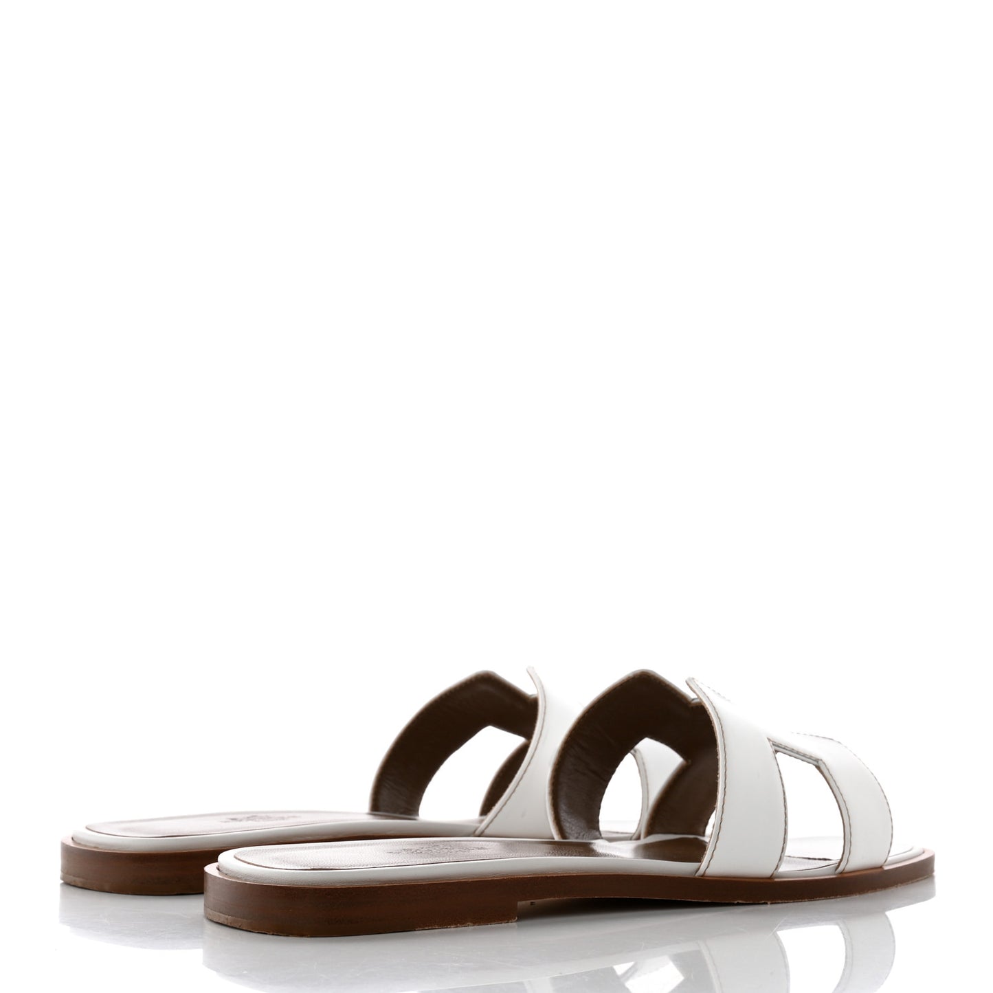 Box Calfskin Oran Sandals 38 White