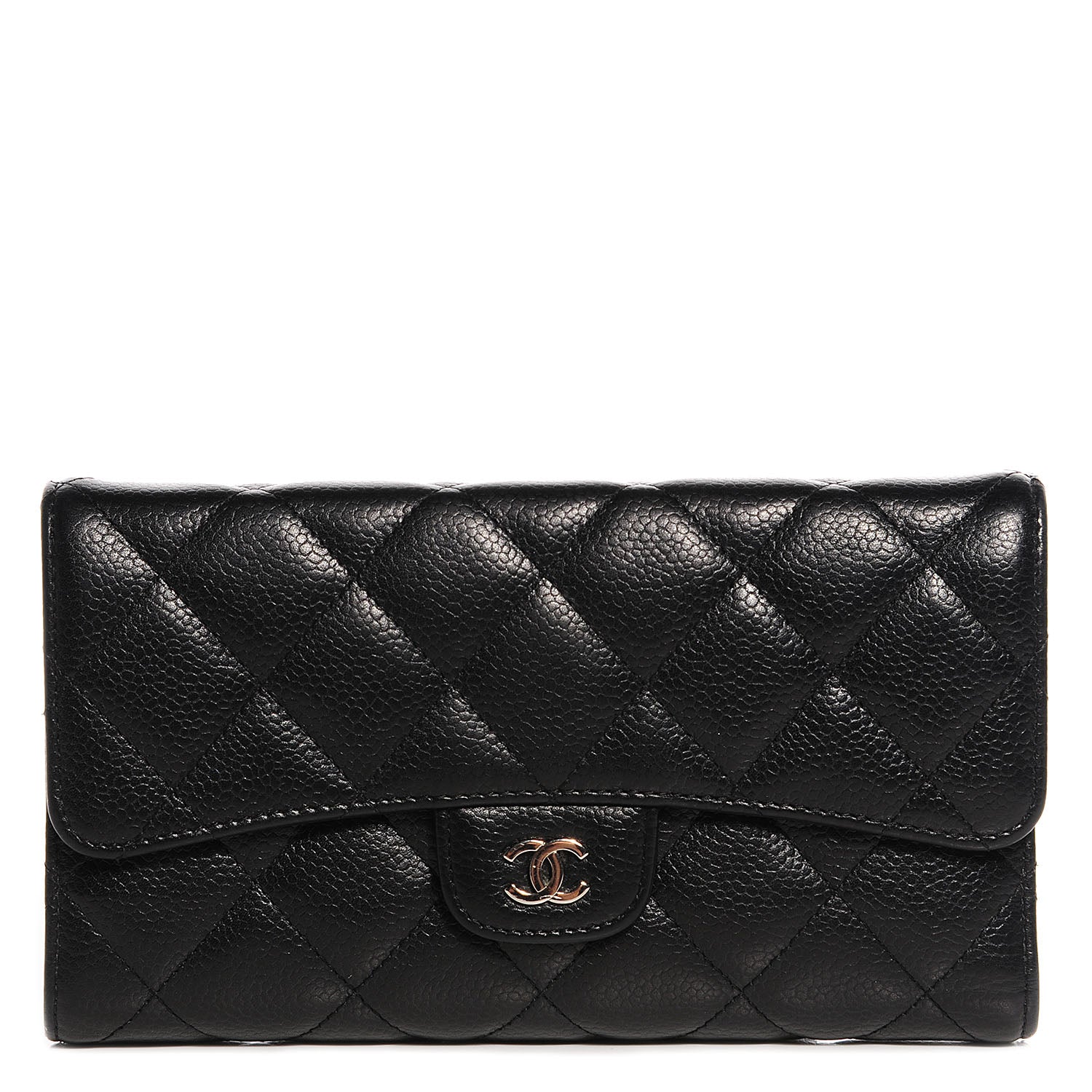 Chanel Caviar Quilted Large Flap Wallet Black 1 of 9