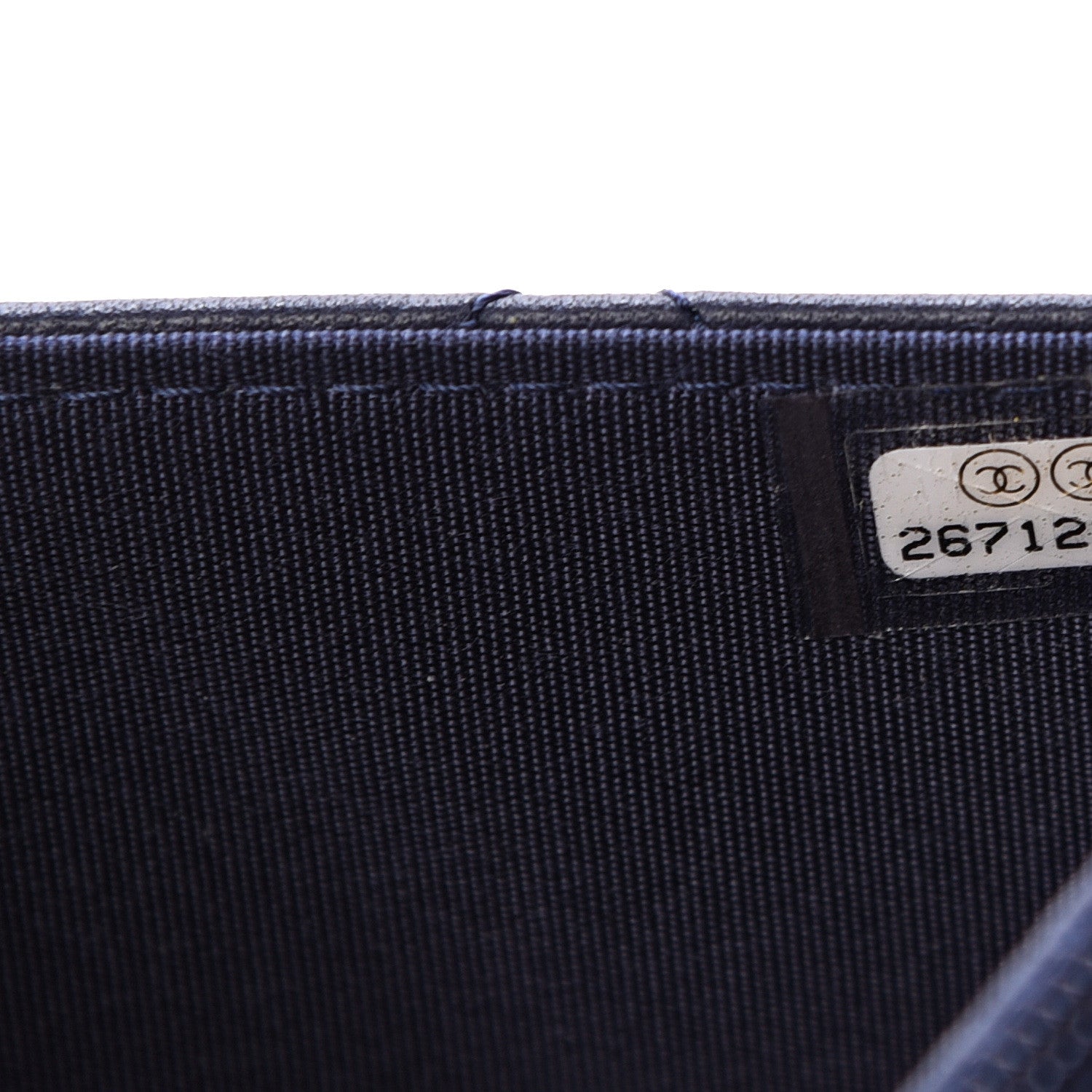 Chanel Lambskin Quilted Trendy CC Wallet On Chain WOC Navy 7 of 17