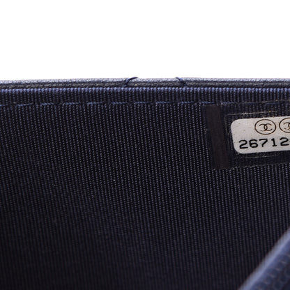 Chanel Lambskin Quilted Trendy CC Wallet On Chain WOC Navy 7 of 17
