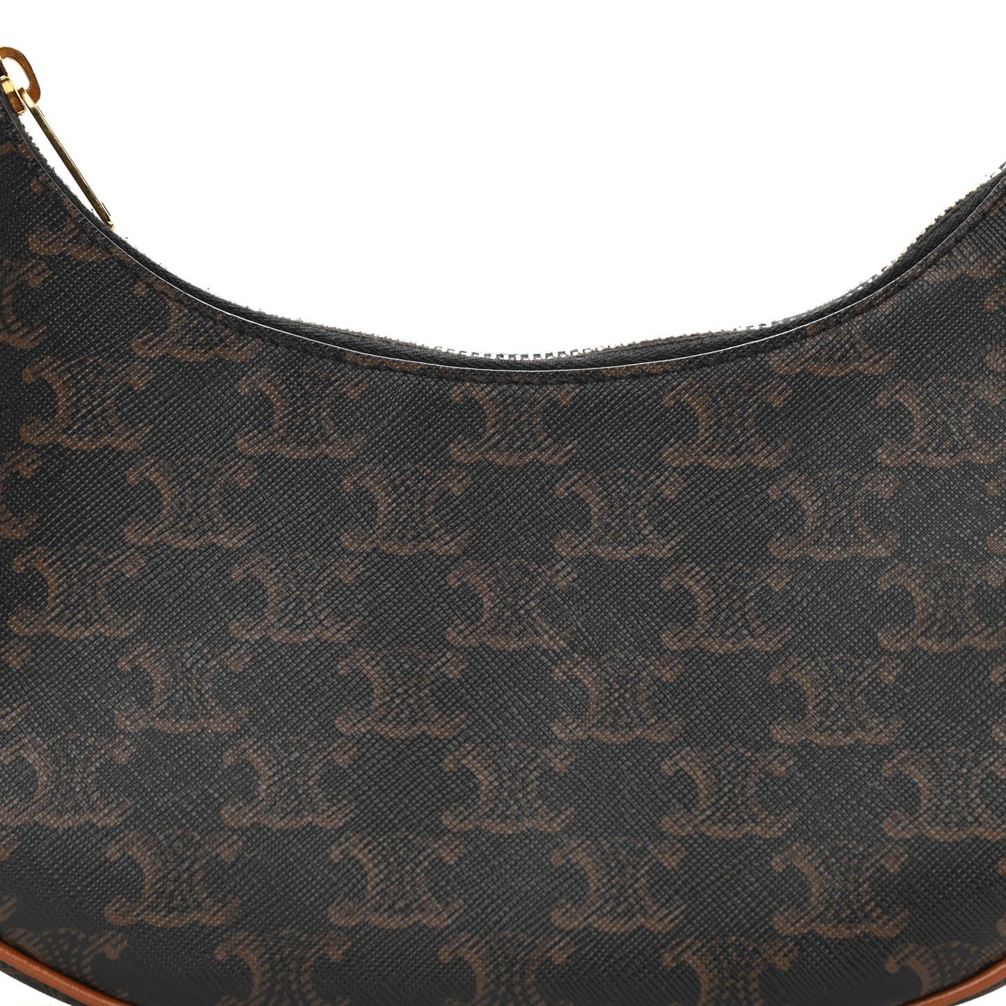 Triomphe Canvas Calfskin Ava Shoulder Bag Tan
