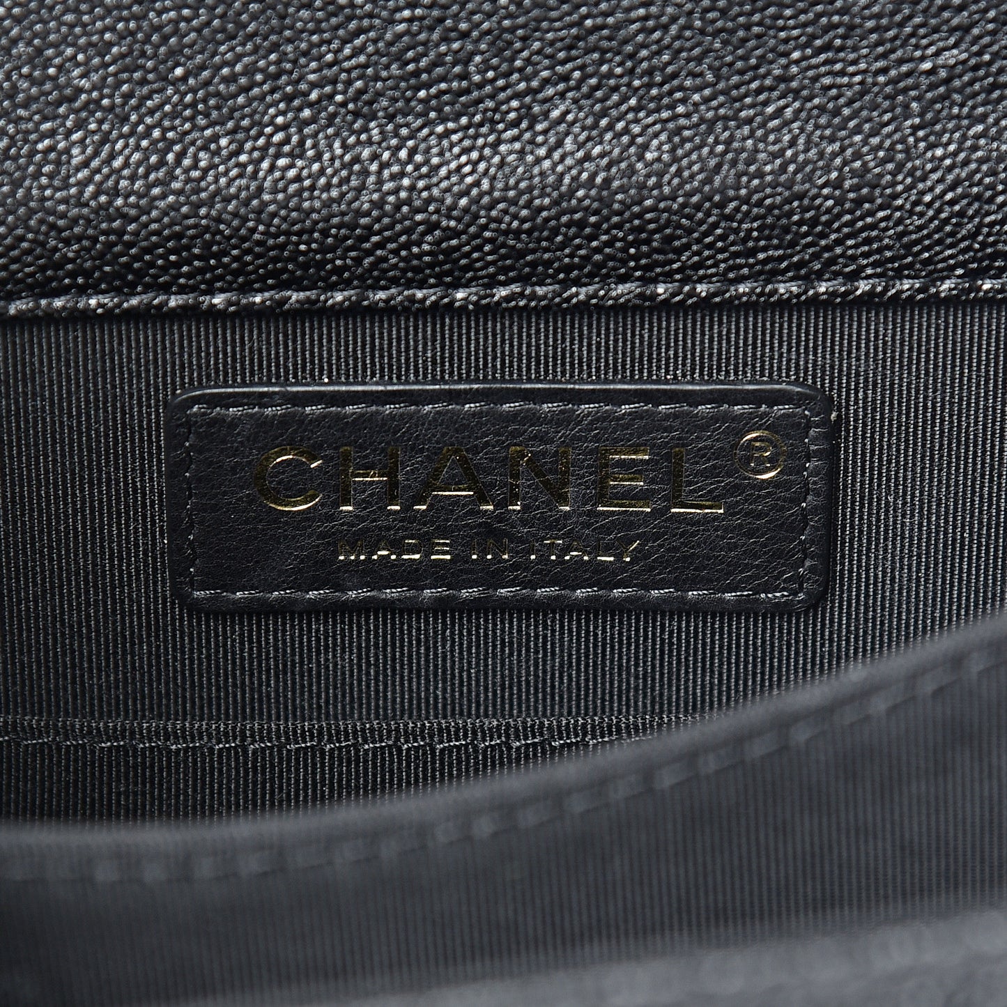 Caviar Quilted North South Boy Flap Black