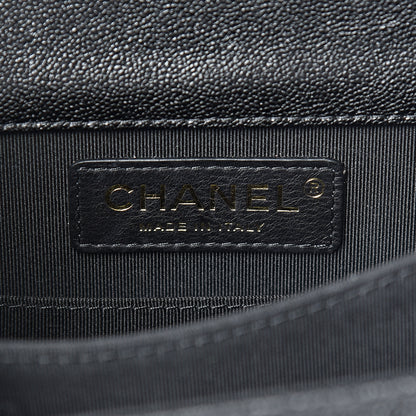 Chanel Caviar Quilted North South Boy Flap Black 5 of 11