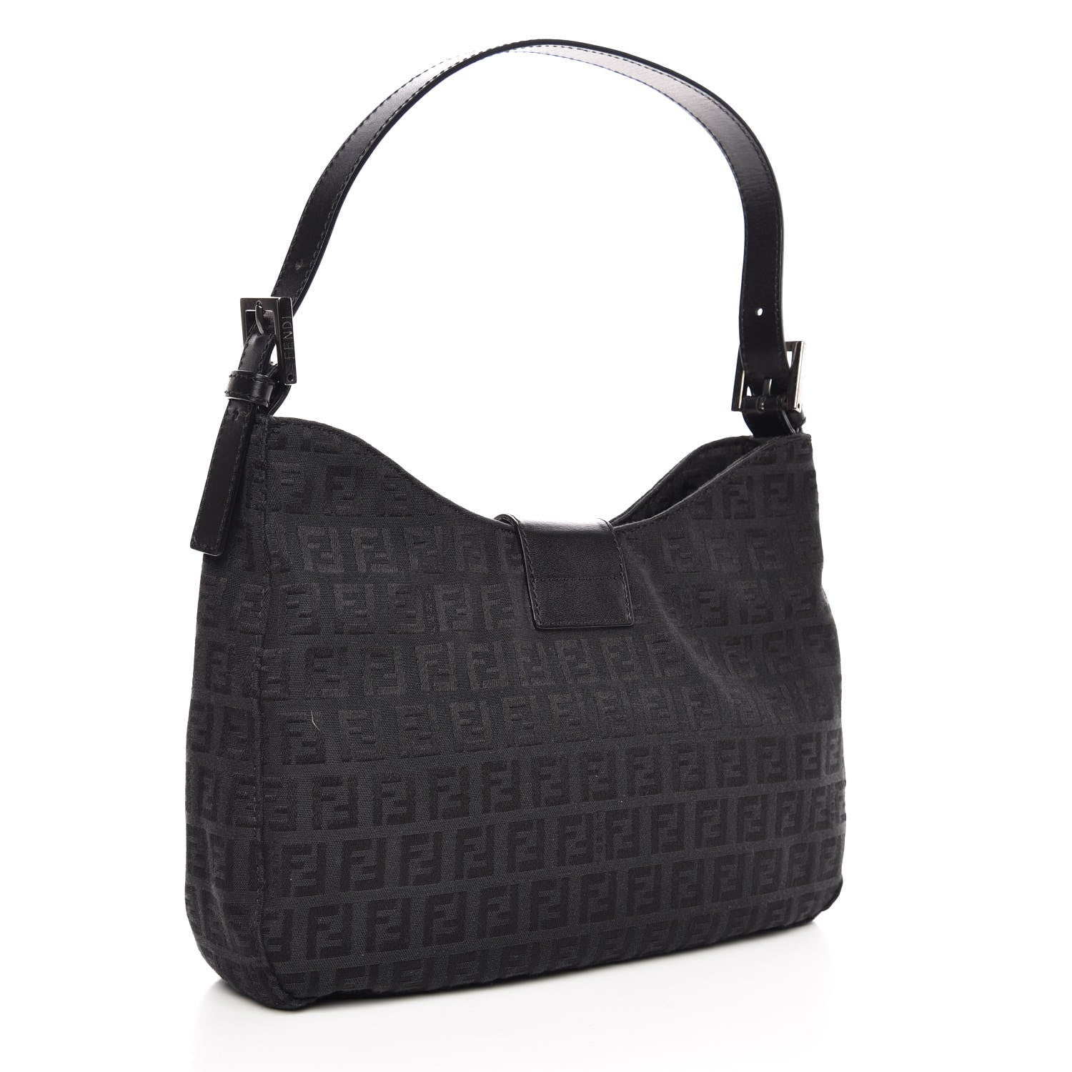 Fendi Zucchino Small Hobo Black 3 of 7