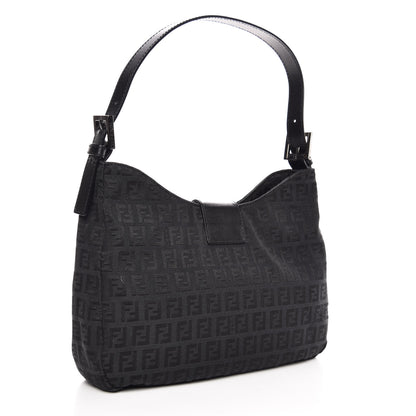 Fendi Zucchino Small Hobo Black 3 of 7