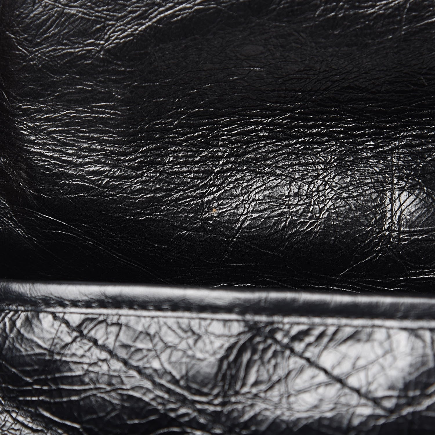 Saint Laurent Crinkled Calfskin Matelasse Monogram Large Niki Chain Satchel Black 13 of 13