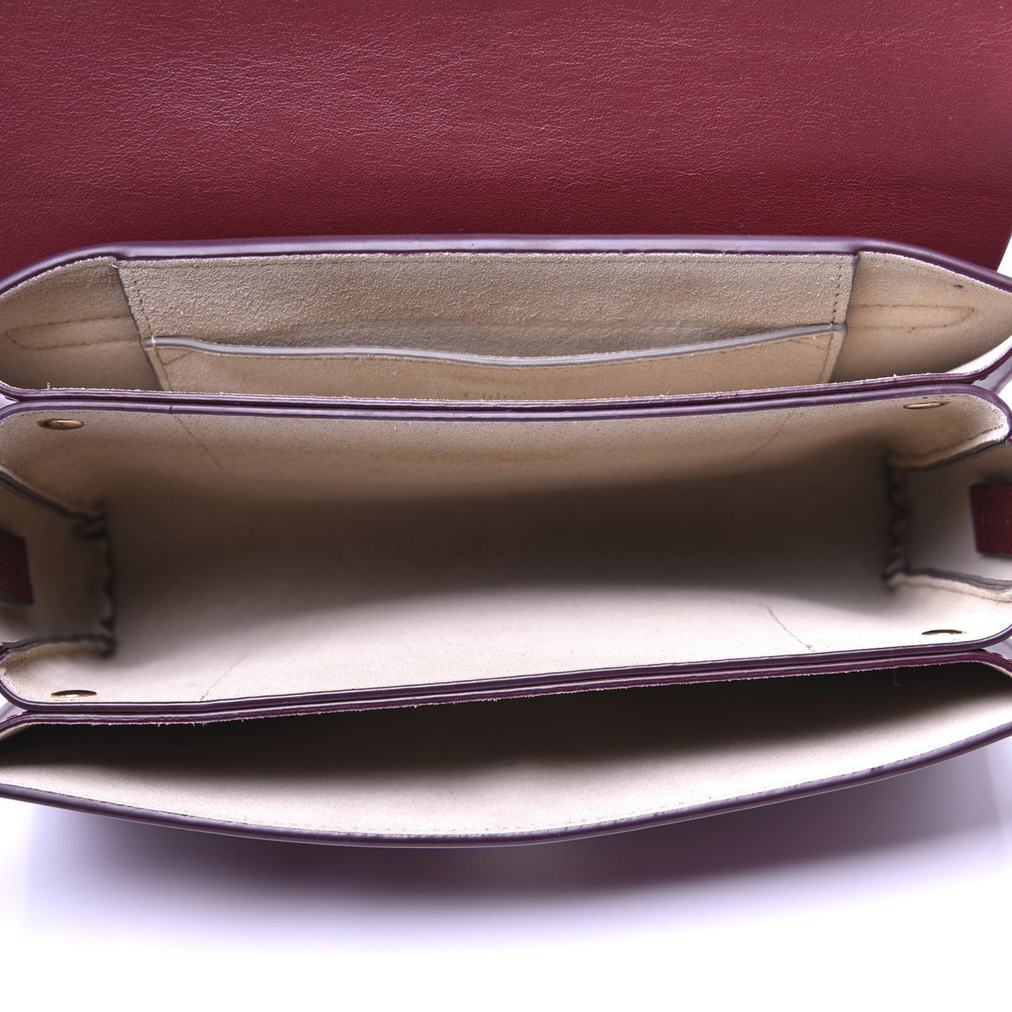 Suede Calfskin Small Faye Shoulder Bag Plum Purple