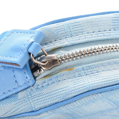 Chanel Nylon Travel Round Pouch Blue 9 of 10