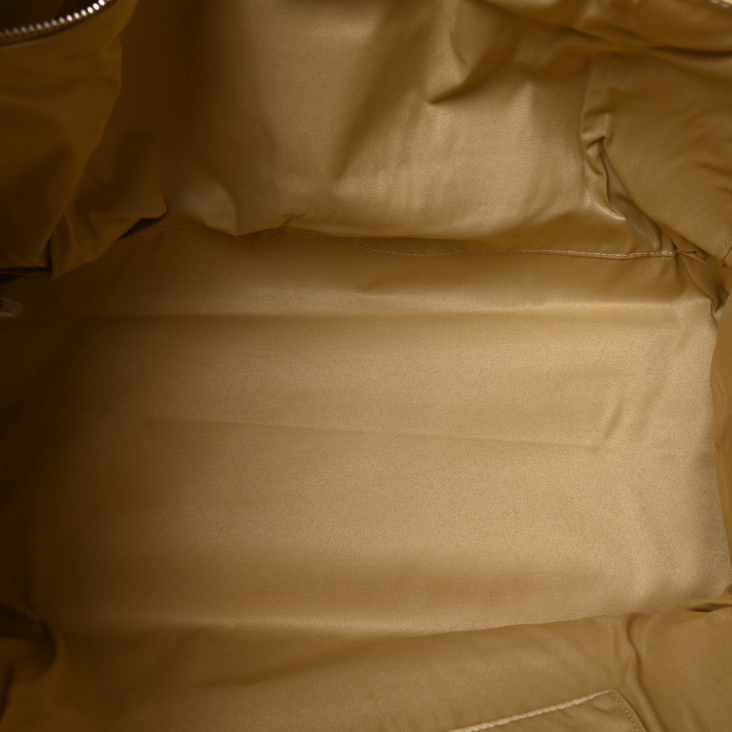 Vegan Leather Large Shopping Bag Cream