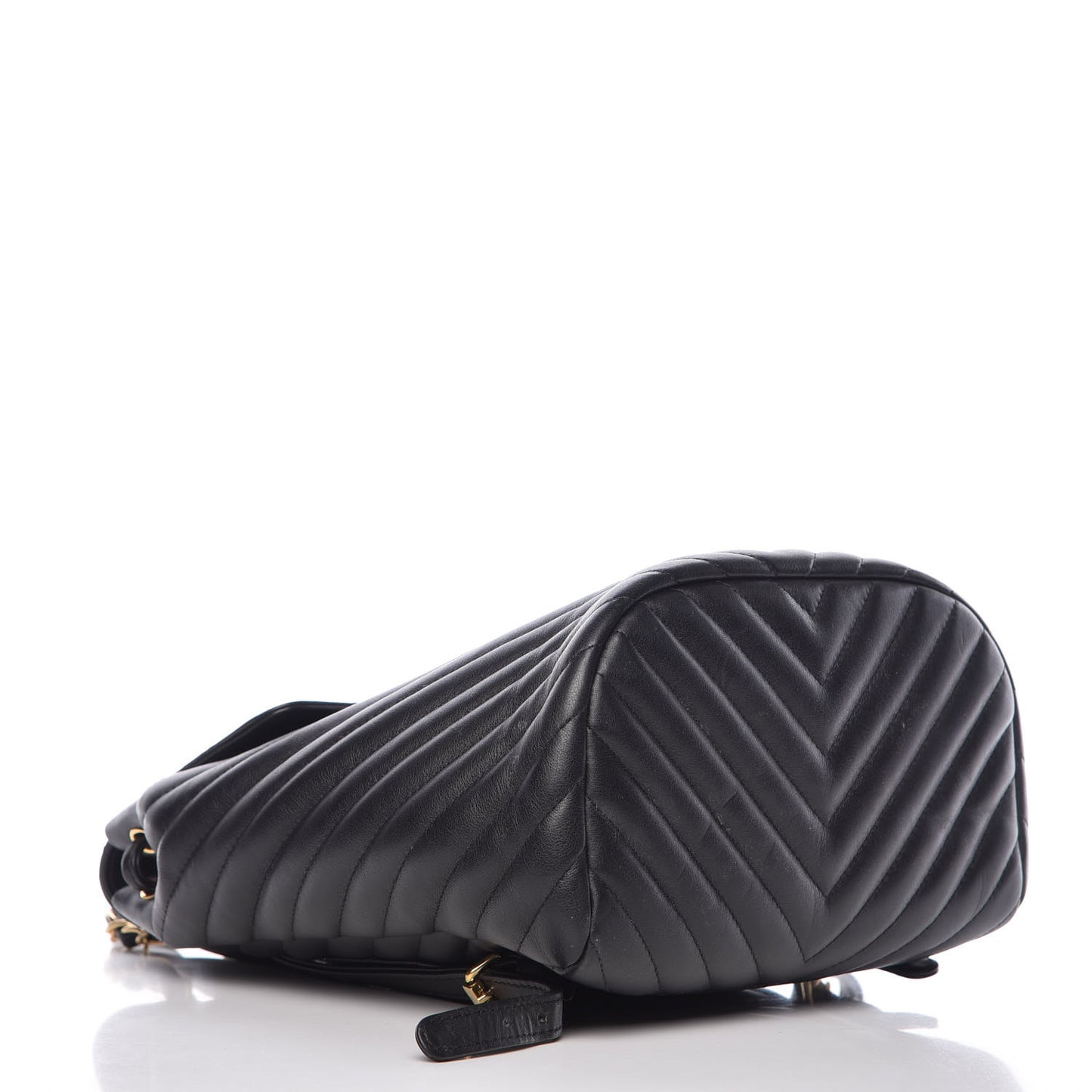 Calfskin Chevron Quilted Small Urban Spirit Backpack Black