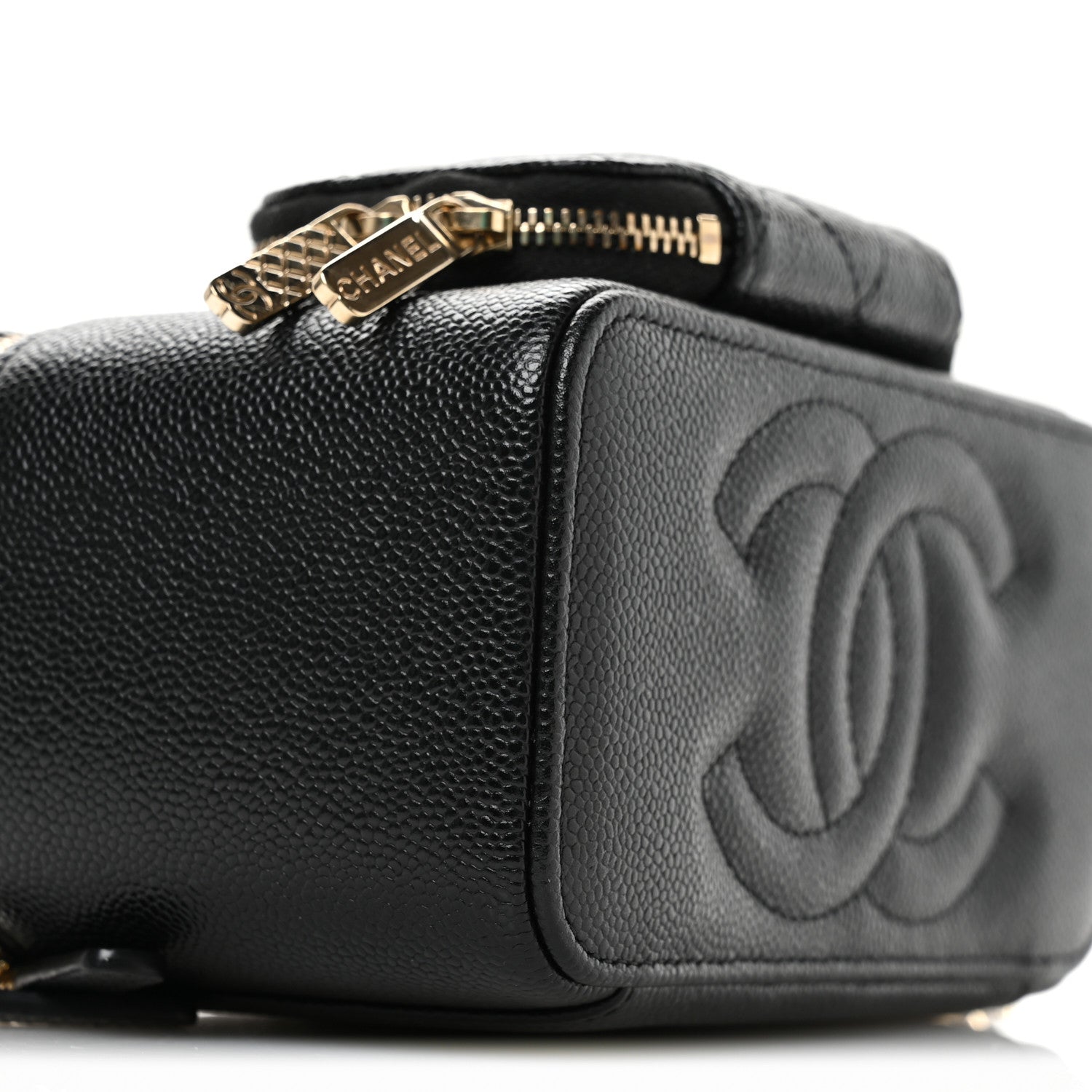 Chanel Caviar Quilted Top Handle Pocket Vanity Case Black 10 of 12