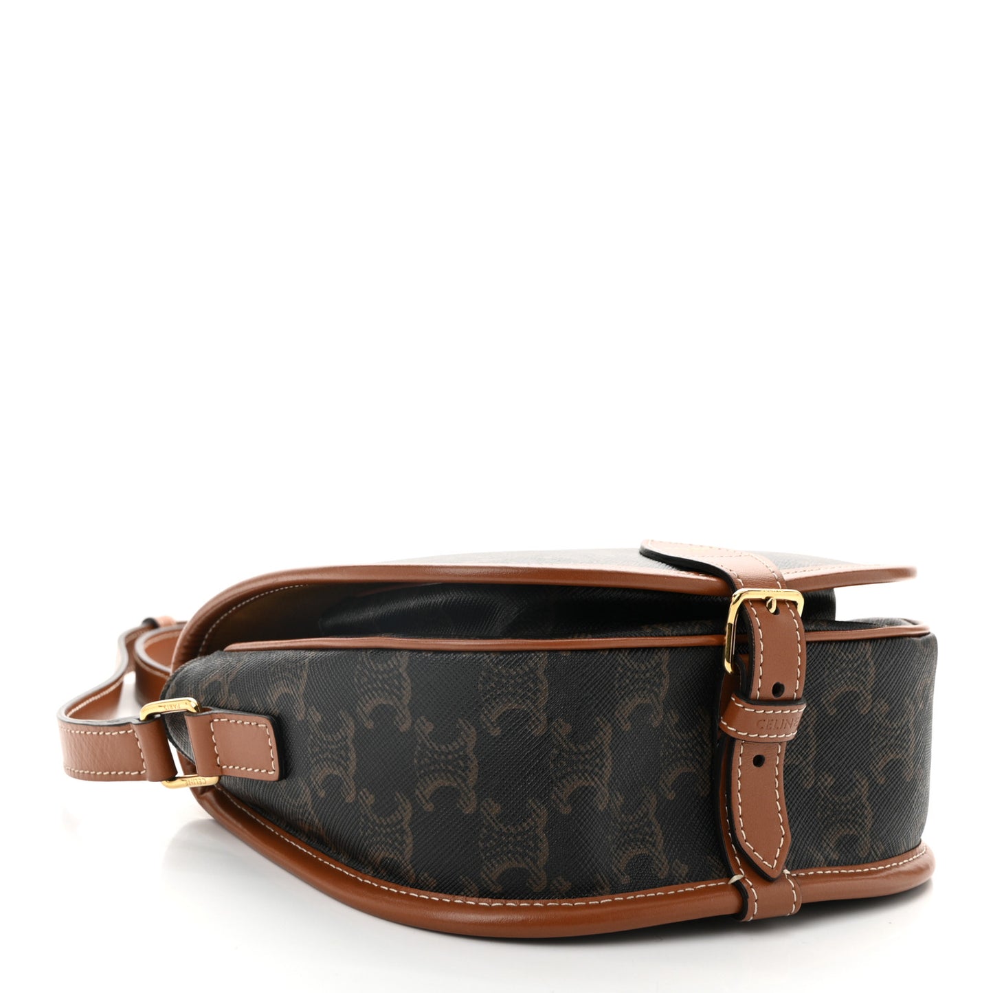 Triomphe Canvas Medium Folco Bag Tan
