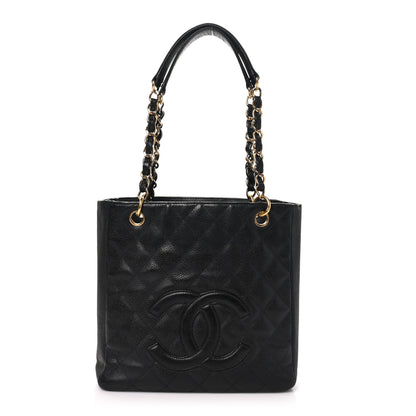 Chanel Caviar Quilted Petit Shopping Tote PST Black 1 of 10