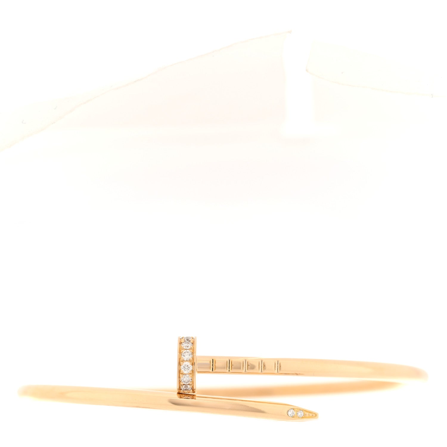 Cartier 18K Yellow Gold Diamond Small Juste Un Clou Bracelet 16 1 of 5