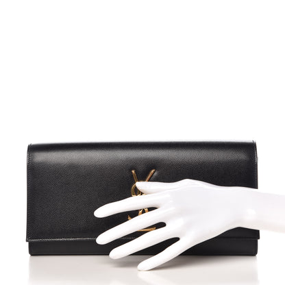 Saint Laurent Grain De Poudre Monogram Cassandre Clutch Black 2 of 13