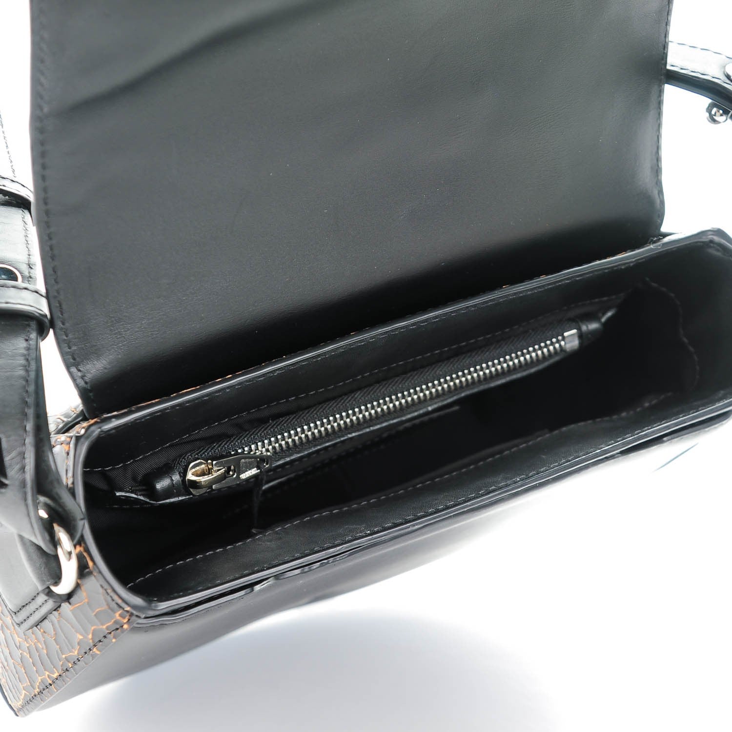Alexander Wang Cracked Calfskin Lia Sling Black Silver Hardware 5 of 7