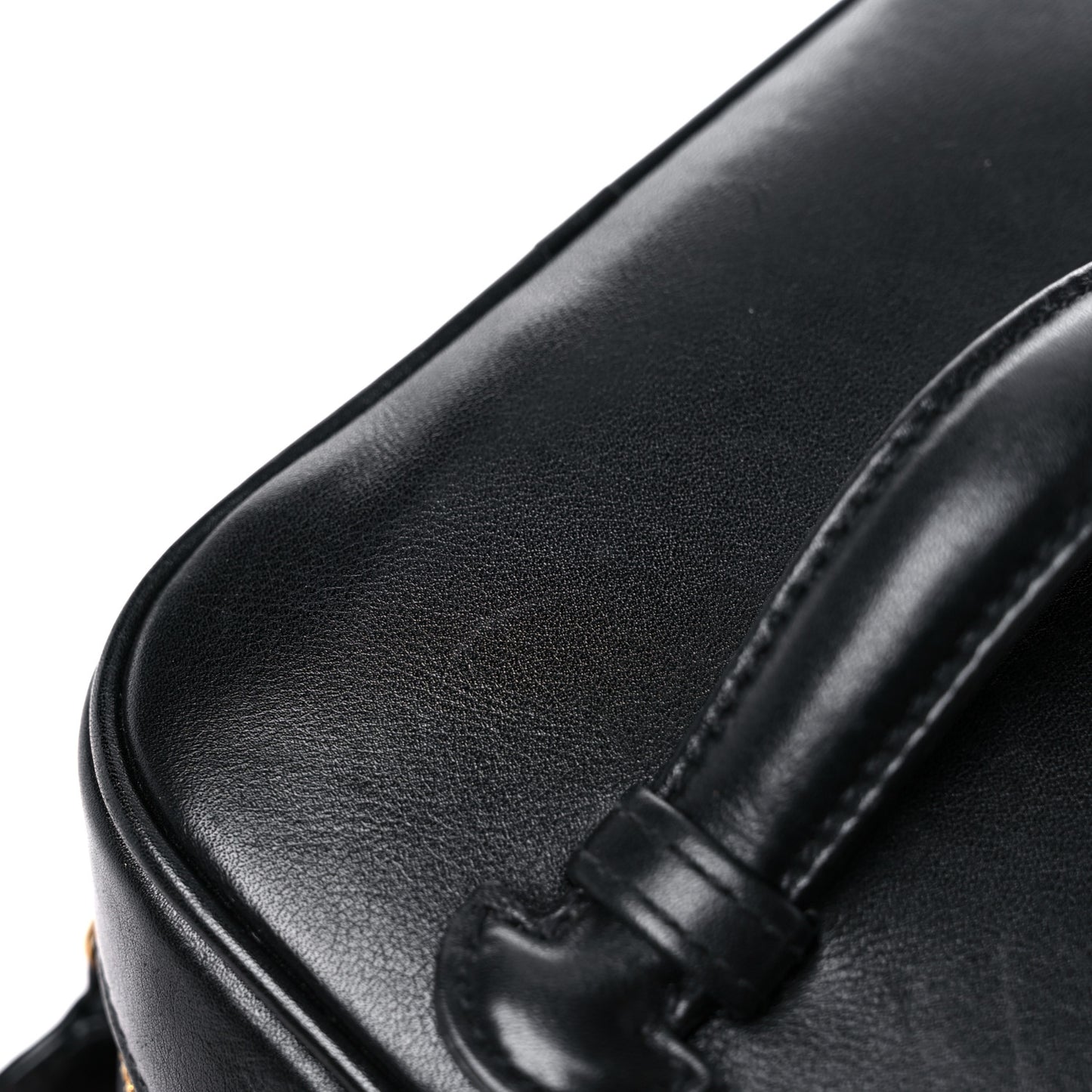 Lambskin Vanity Cosmetic Case Black
