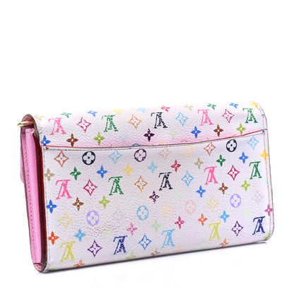 Louis Vuitton Monogram Multicolor Sarah Wallet NM White Litchi 2 of 6