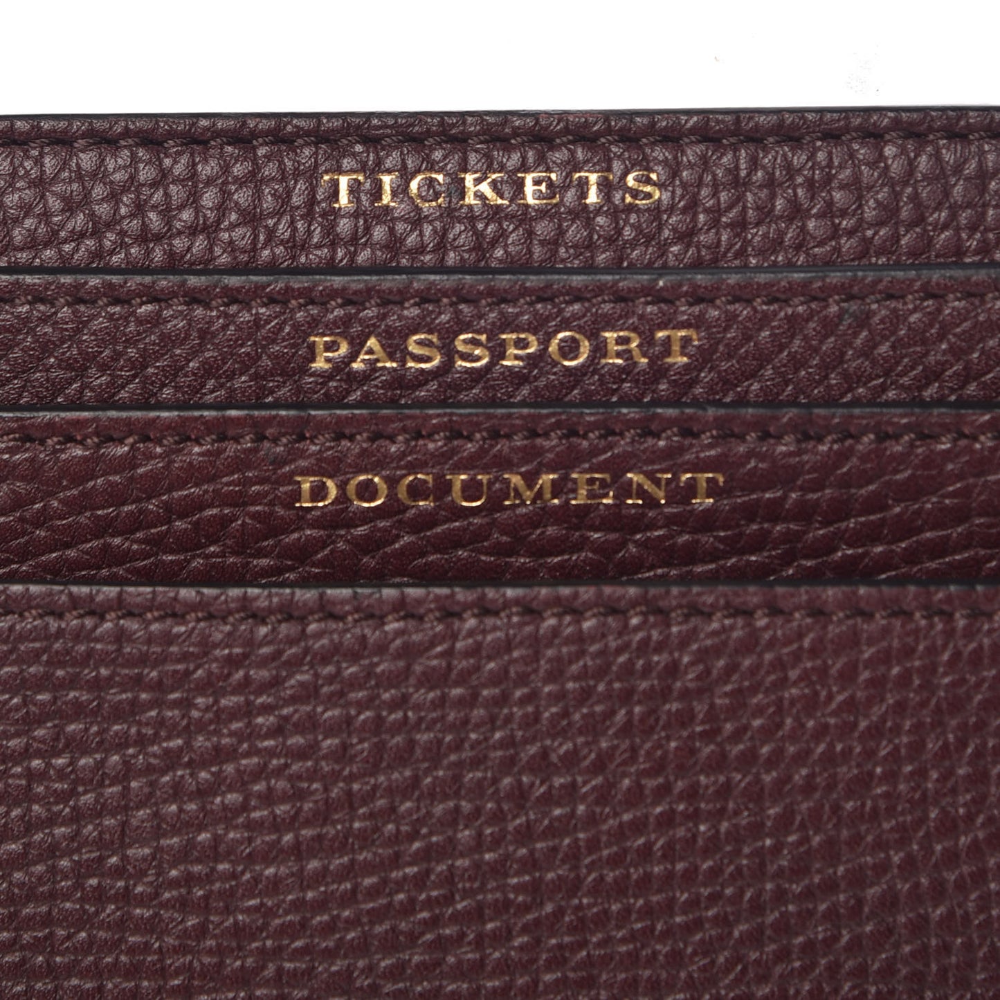 Grainy Calfskin House Check Simon Travel Wallet Wine