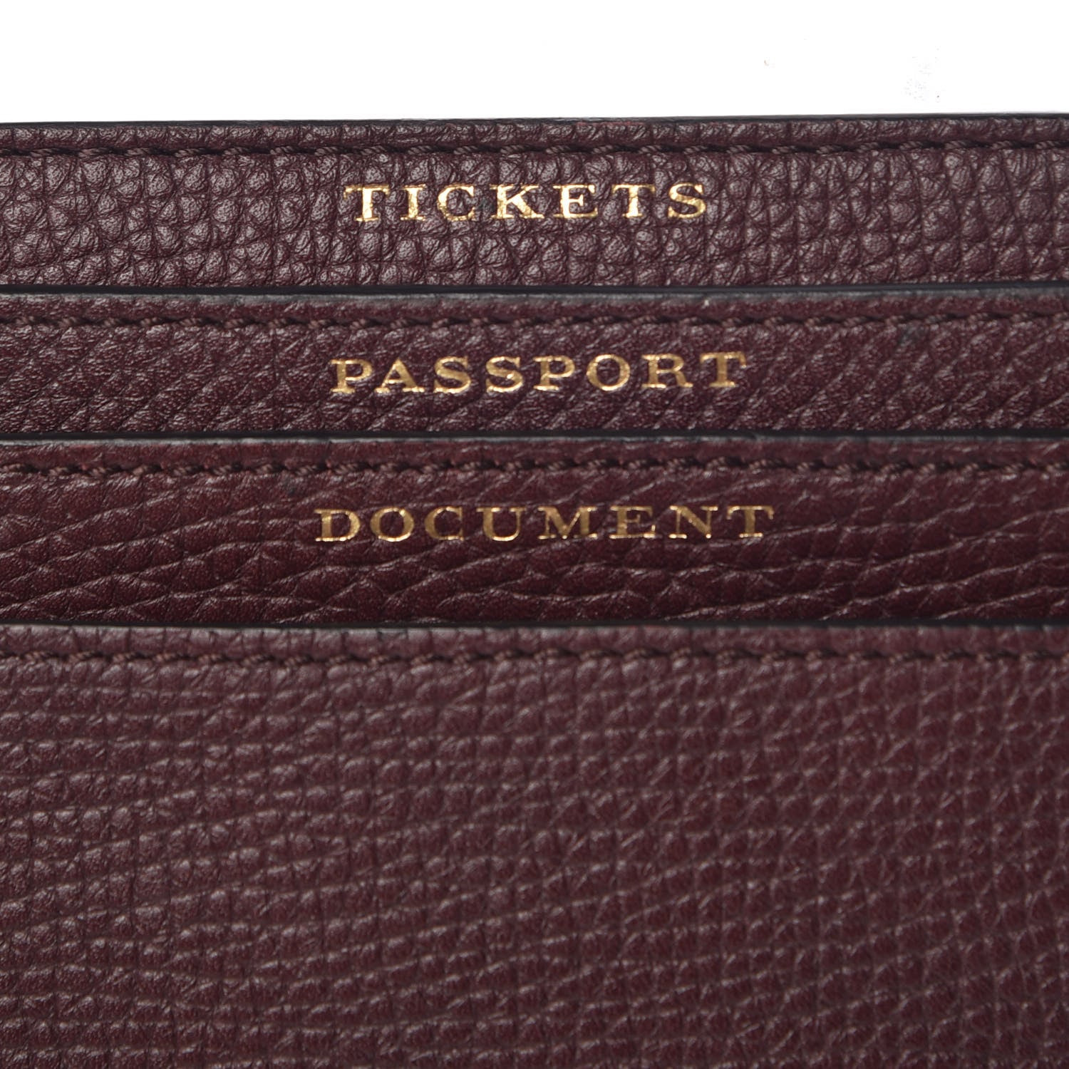 Burberry Grainy Calfskin House Check Simon Travel Wallet Wine 5 of 9