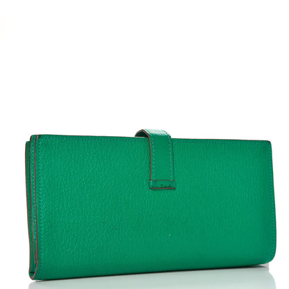 Hermes Chevre Mysore Bearn Gusset Wallet Menthe 3 of 9