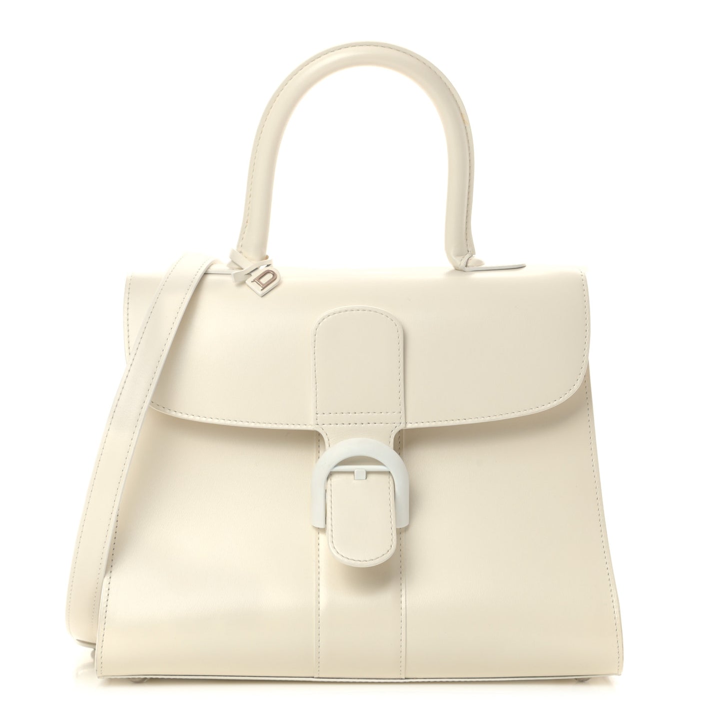 Box Calfskin MM Brillant Satchel Ivory