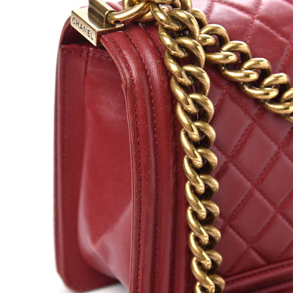 Chanel Lambskin Quilted Medium Boy Flap Red 11 of 16