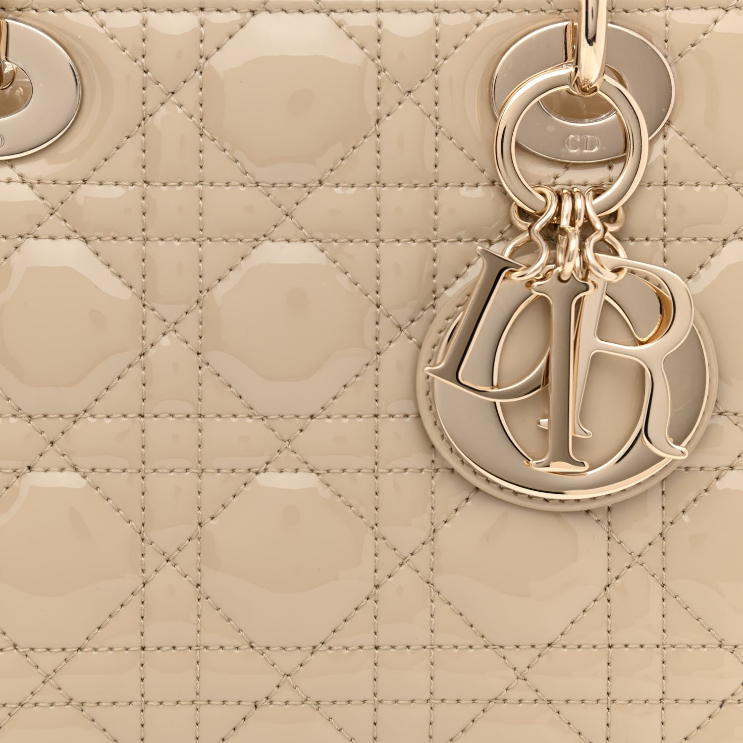 Christian Dior Patent Cannage Small Lady Dior Beige 8 of 10