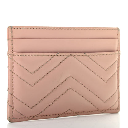 Gucci Calfskin Matelasse GG Marmont Card Holder Perfect Pink 3 of 8