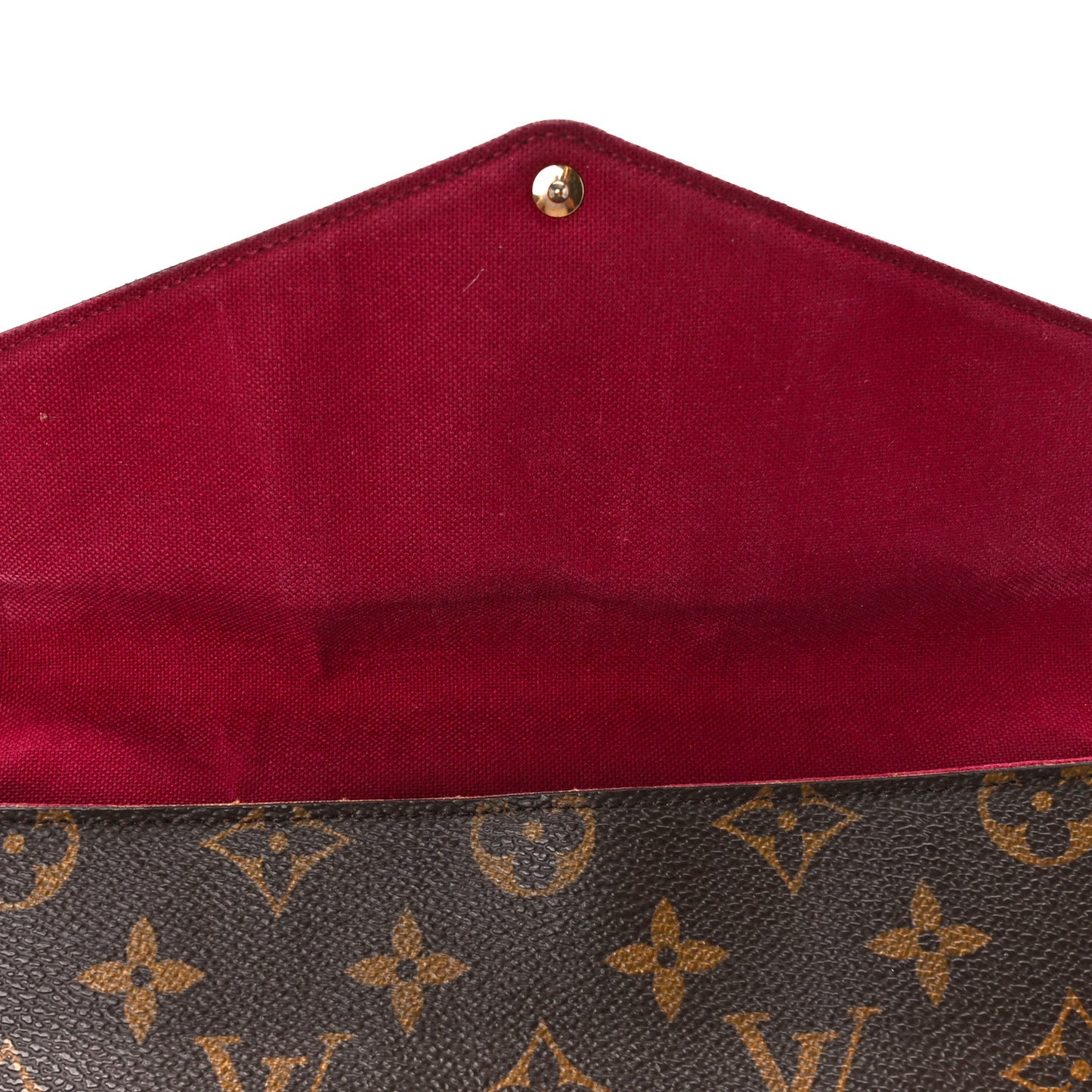 Monogram Pochette Felicie Chain Wallet Fuchsia