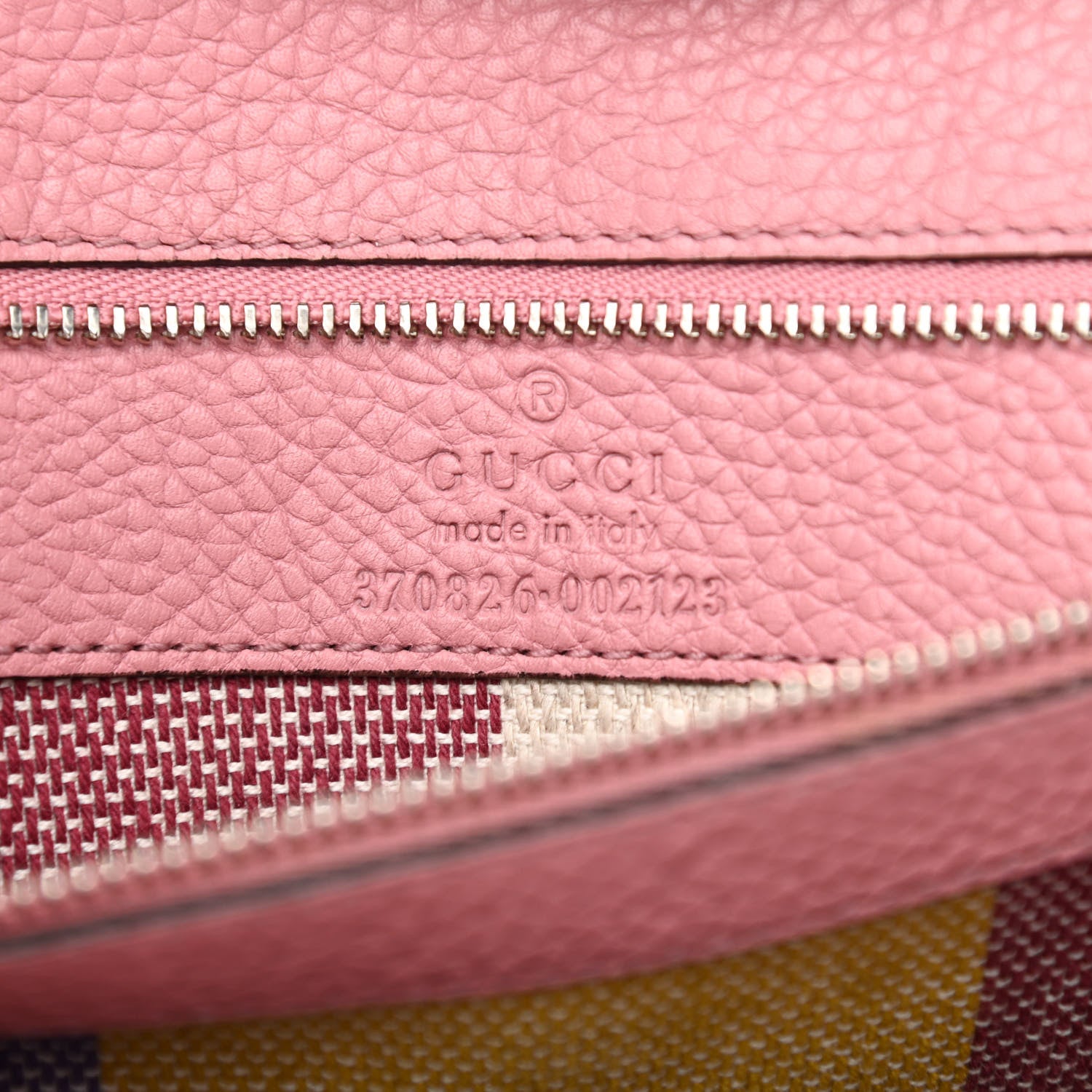 Gucci Cellarius Calfskin Medium Bamboo Daily Flap Shoulder Bag Carmine Rose 6 of 9