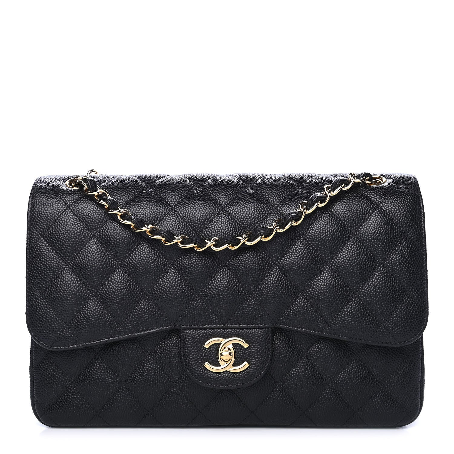 Chanel Caviar Quilted Jumbo Double Flap Black 1 of 5