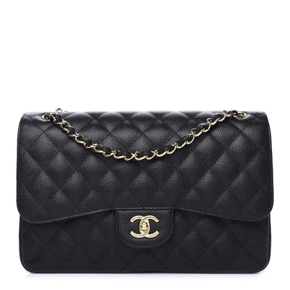Chanel Caviar Quilted Jumbo Double Flap Black 1 of 5