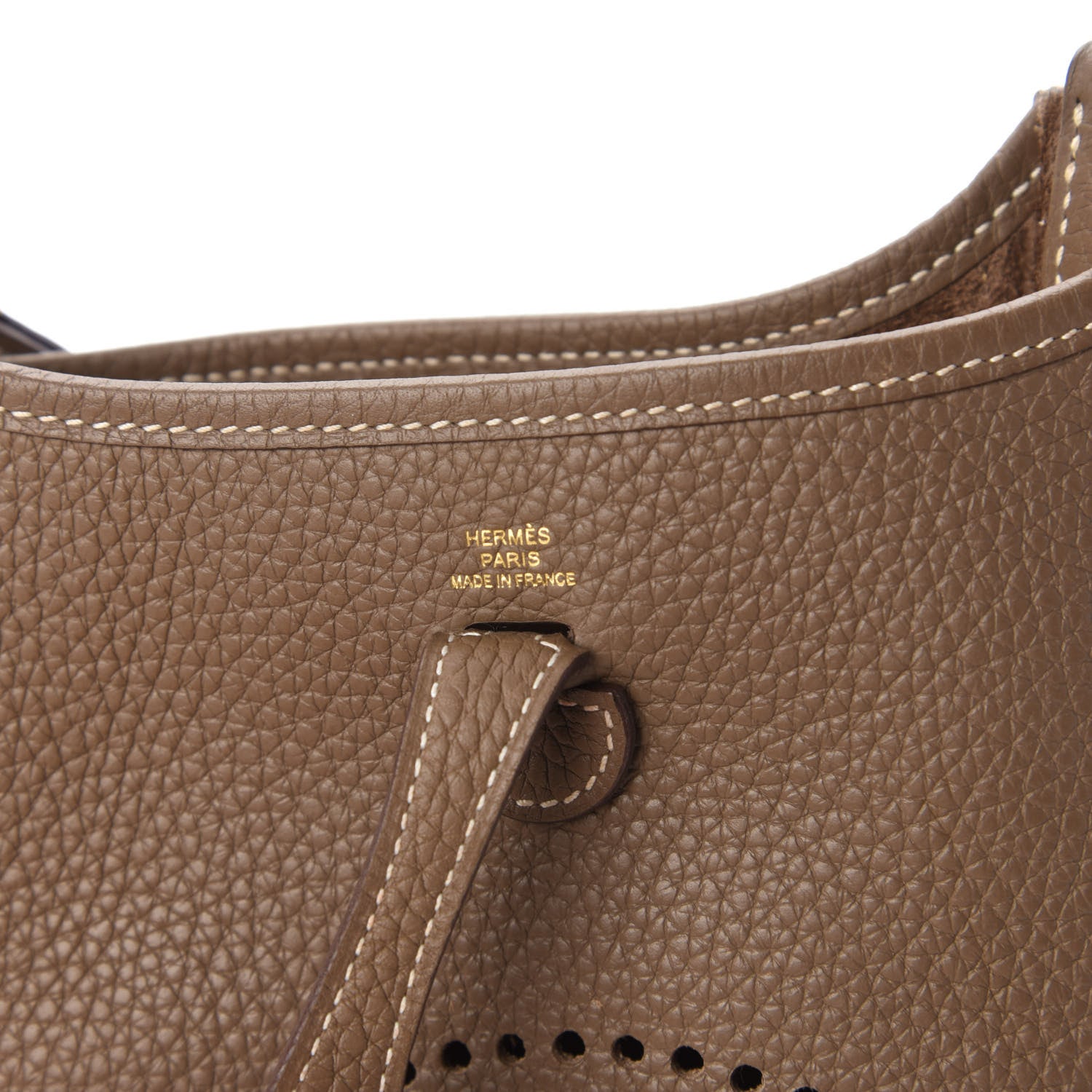 Hermes Taurillon Clemence Amazone Evelyne TPM Etoupe Bleu Indigo 8 of 9