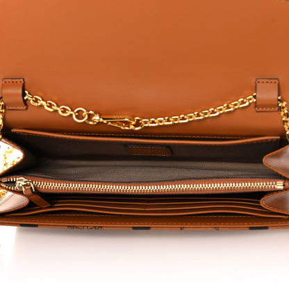 MCM Visetos Patricia Continental Crossbody Wallet Cognac 5 of 10