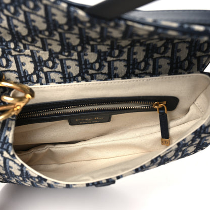 Christian Dior Oblique Saddle Bag Blue 5 of 10