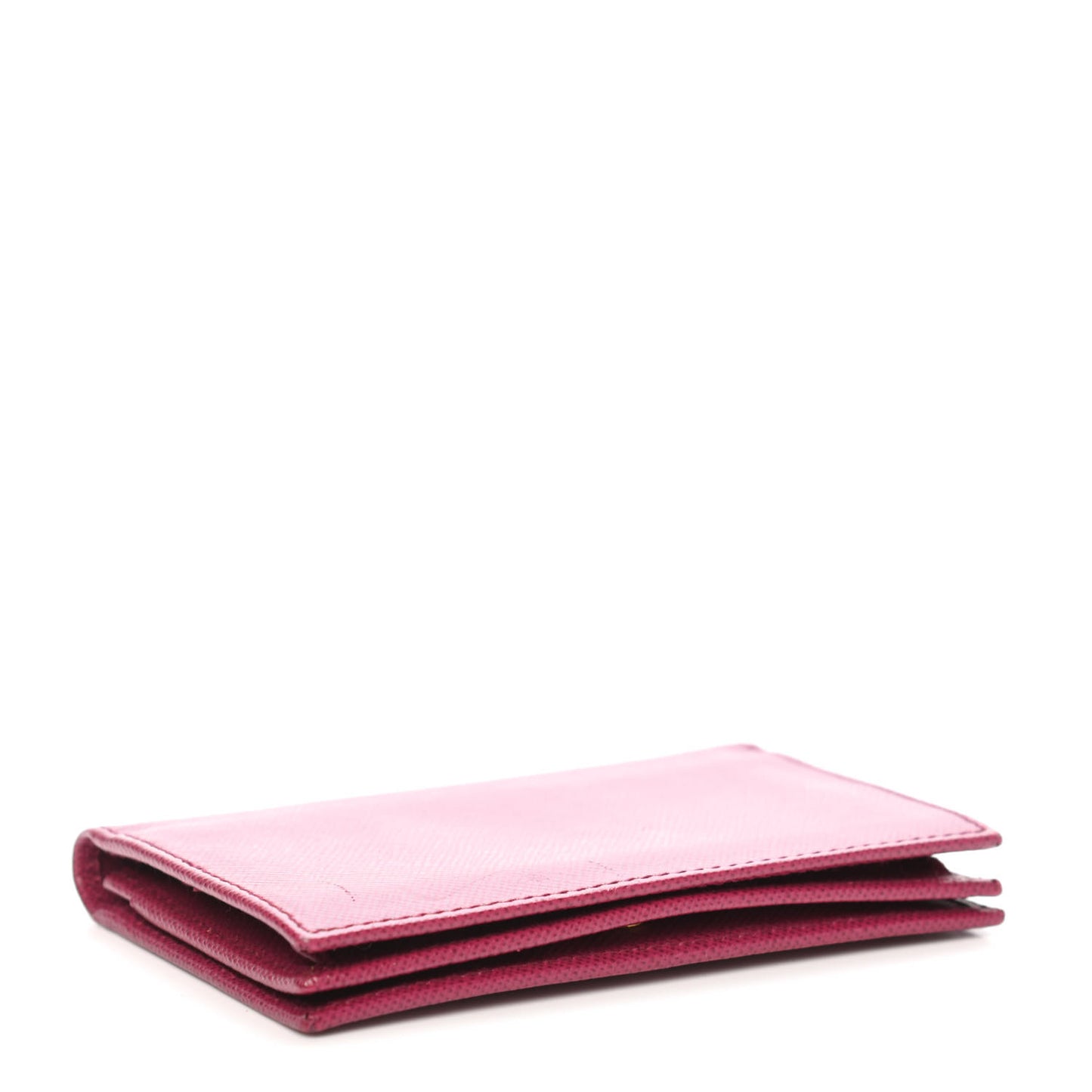 Saffiano Metal Bi-Fold Card Holder Wallet Peonia