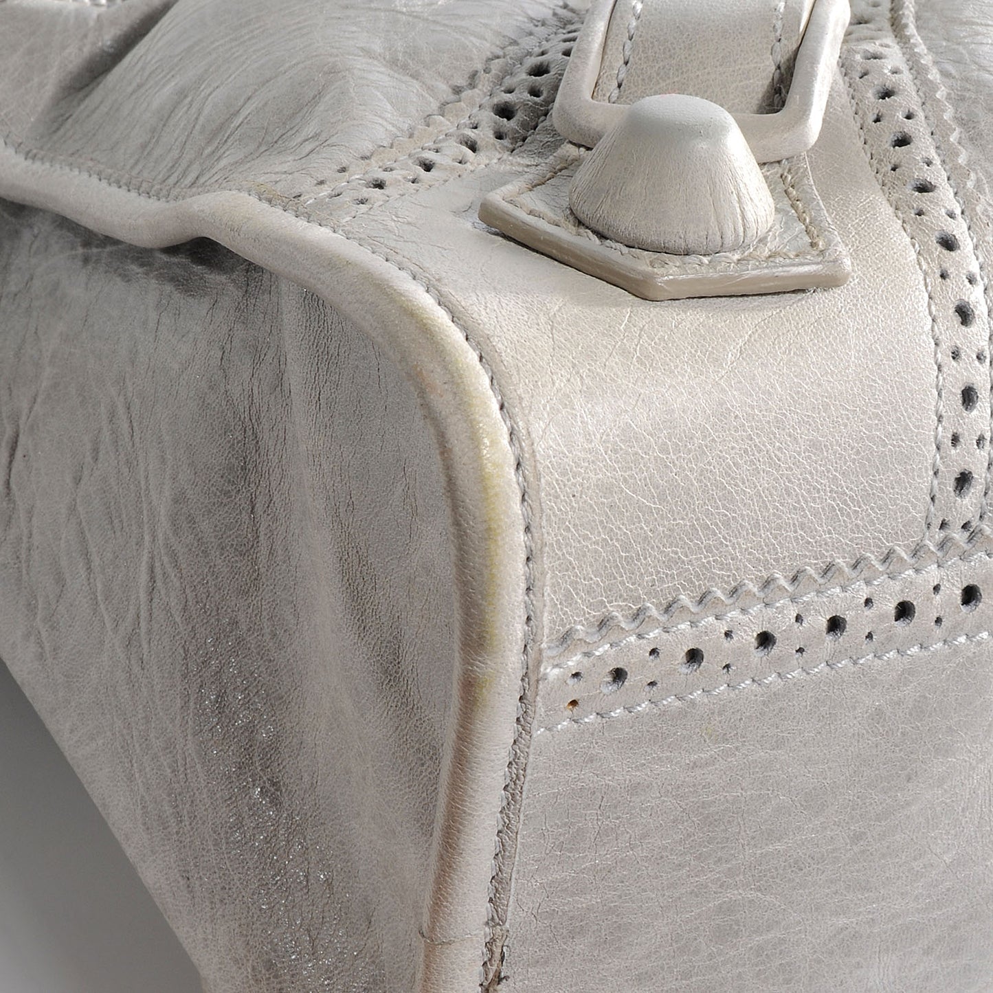Agneau Giant Brogues Hardware City Argent