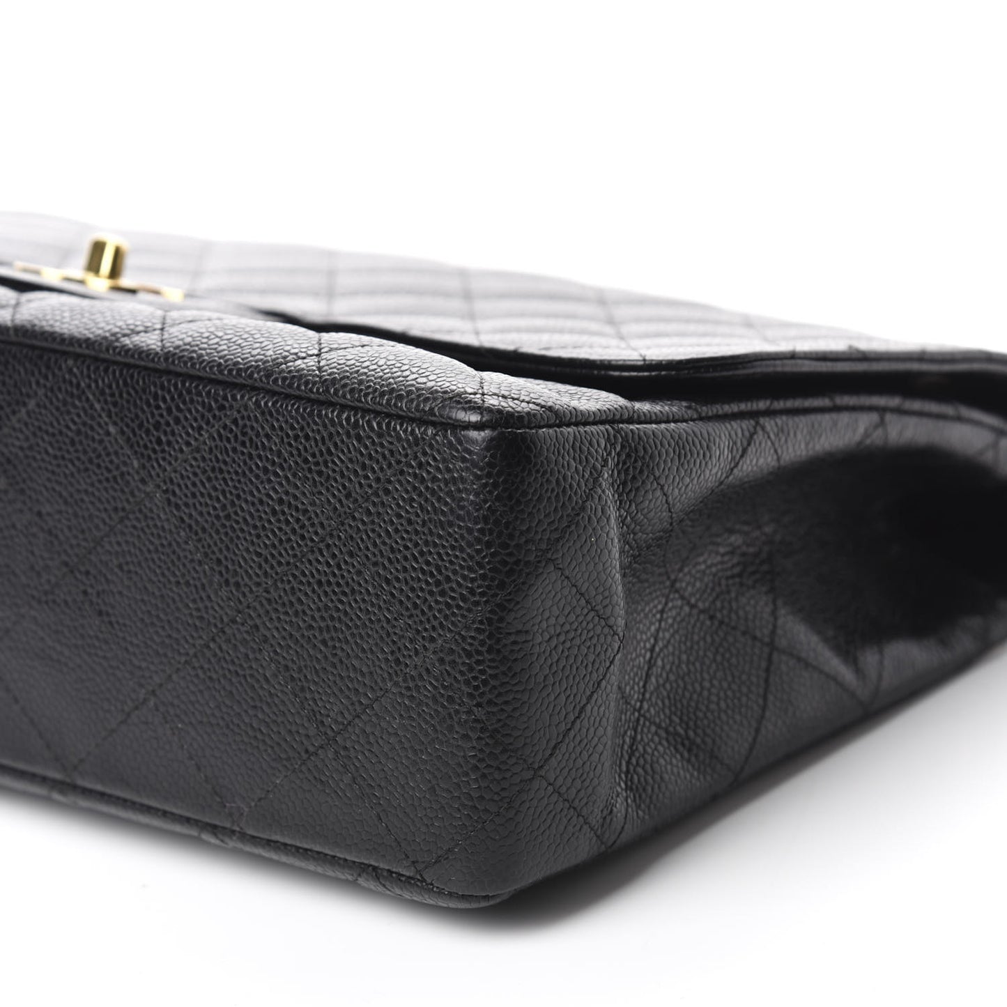 Caviar Quilted Jumbo Single Flap Black